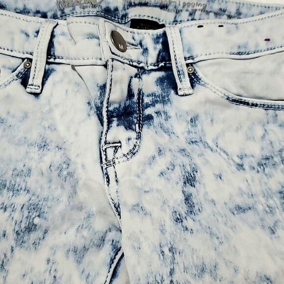 Mossimo Mid Rise Bleached Jeans Leggings Jeggings - Picture 3 of 11